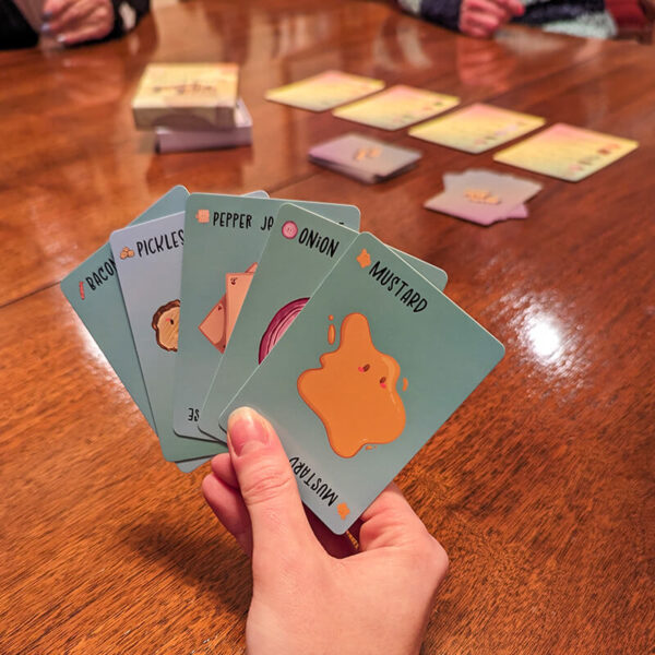 Holding a handful of cards